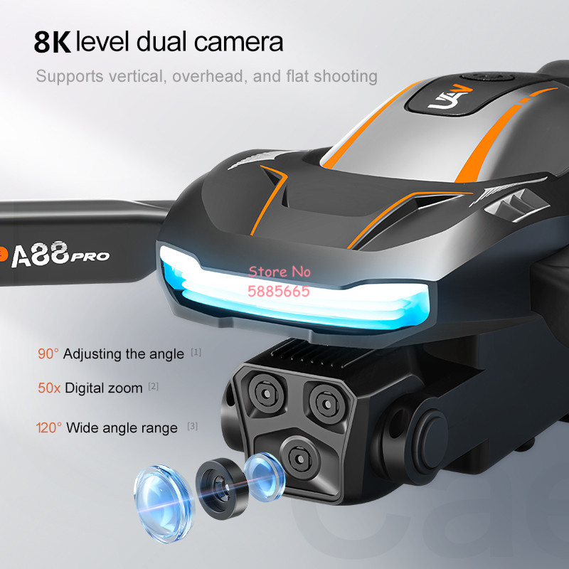 8k fotografia aérea fluxo ópti - Rc Helicopter Electric avaliação e preço