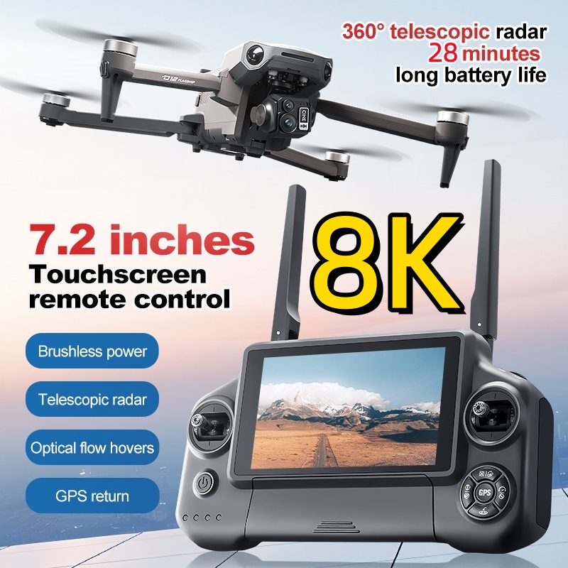 Drone RC Quadricóptero 8K com  - Rc Helicopter Electric avaliação e preço