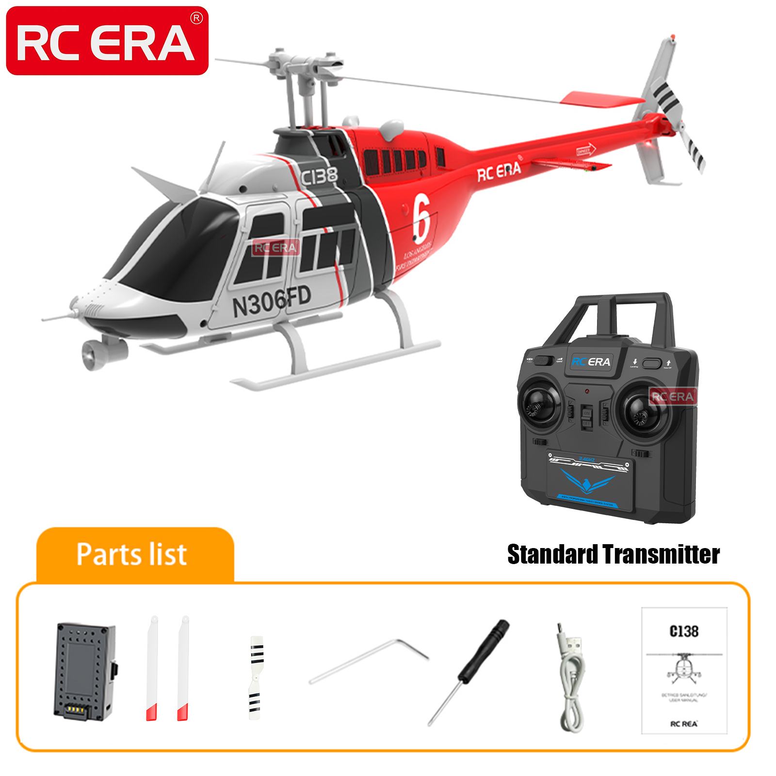 Rc era c138 bell 206 jet range - Rc Helicopter Large avaliação e preço