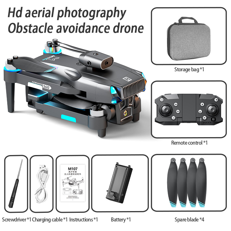 Drone RC dobrável M107 - Câmer - Rc Helicopter Charger avaliação e preço