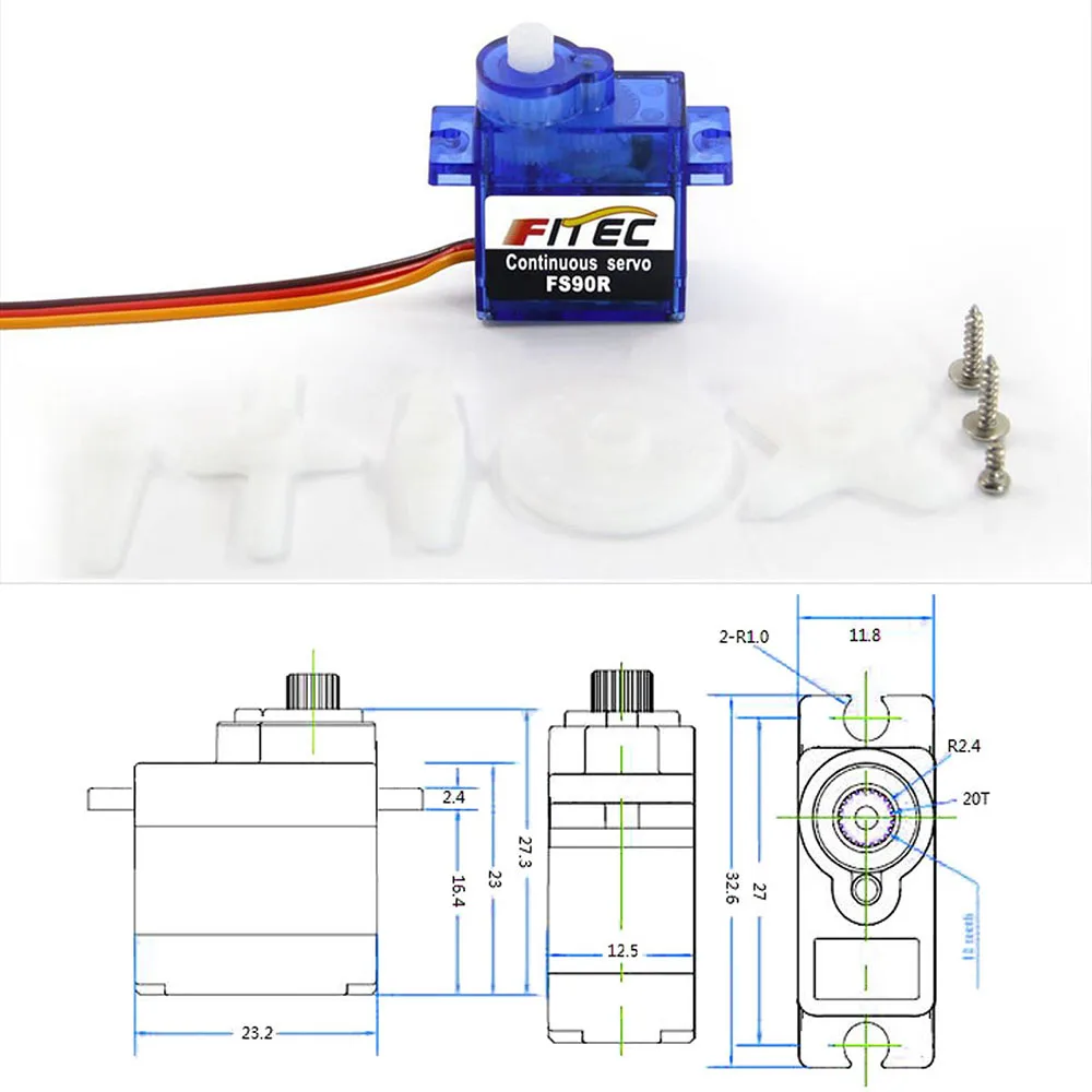 Feetech mini fs90r micro servo - Rc Helicopter Servo avaliação e preço