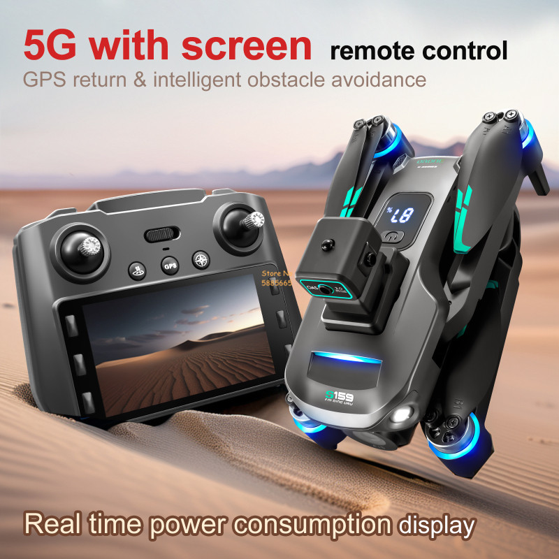 8k câmera dupla 5g wifi fpv co - Rc Helicopter Electric avaliação e preço