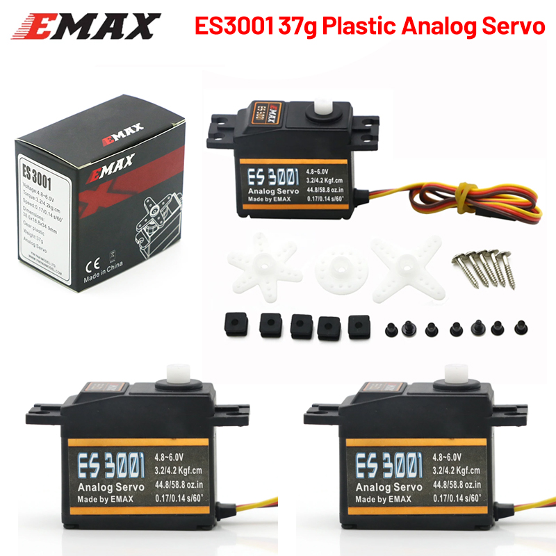 1/4PCS EMAX ES3001 4.8-6.0V 37 - Rc Helicopter Servo avaliação e preço